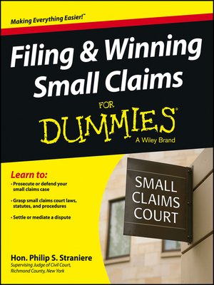 cover image of Filing and Winning Small Claims For Dummies